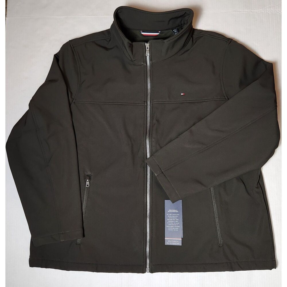Tommy Hilfiger Men's Active Soft Shell Jacket Size Small Olive Green